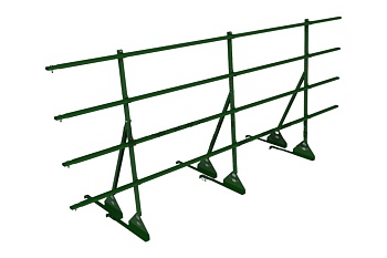 Ограждение кровельное для натуральной черепицы Roofsystems Prestige натур, H=1200 мм RAL 6005, L=3000 мм