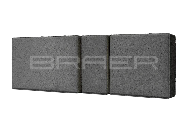 Тротуарная плитка Braer Старый город Ландхаус 60 мм 80х160, 160х160, 240х160 мм, прямоугольная, цвет: серый