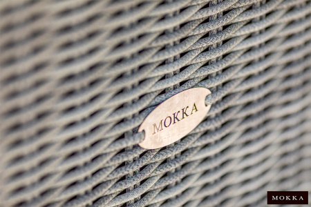 Диван угловой Mokka Bella, из искуственного ротанга, /13 подушек/ цвет: серый