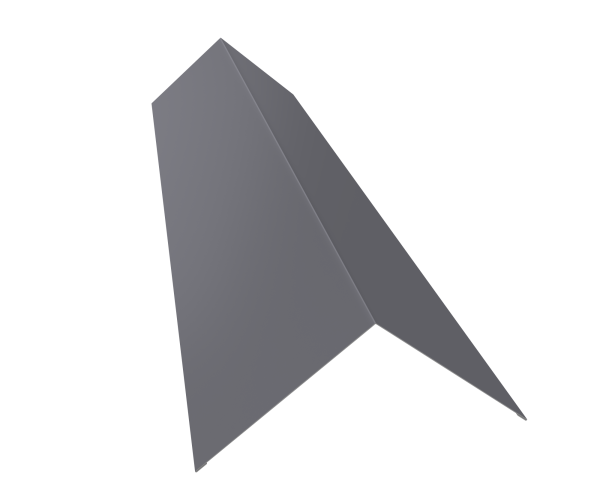 GL Планка конька плоского, 145х145 мм 0.5 мм, PE, RAL 7004, L=3000 мм