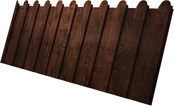 Профилированный лист GL C8 A, фигурный, 0.45 мм, Print Elite, Cherry Wood TwinColor