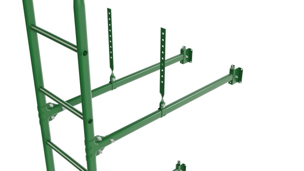 Фасадная лестница Borge, верхняя секция, L=1800 мм RAL 6002