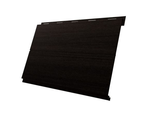 Металлический сайдинг Grand Line, Вертикаль Line 0.45 мм, Print Elite, Coffee Wood TwinColor