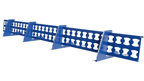 Снегозадержатель решетчатый для натуральной черепицы Borge L=2500 мм, 4 опоры, 1 полотно RAL 5005