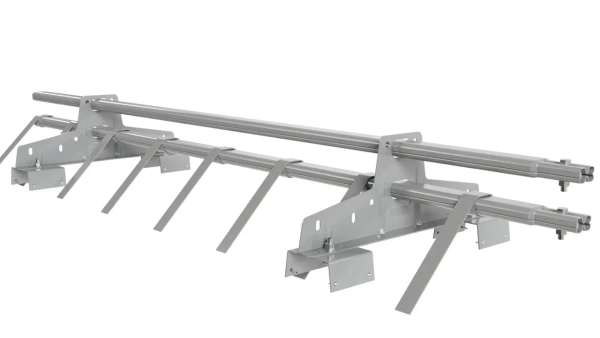 Снегозадержатель для профнастила Н-114 Borge L=1500 мм 2 опоры, 2 трубы, овал 25х45 RAL 9006