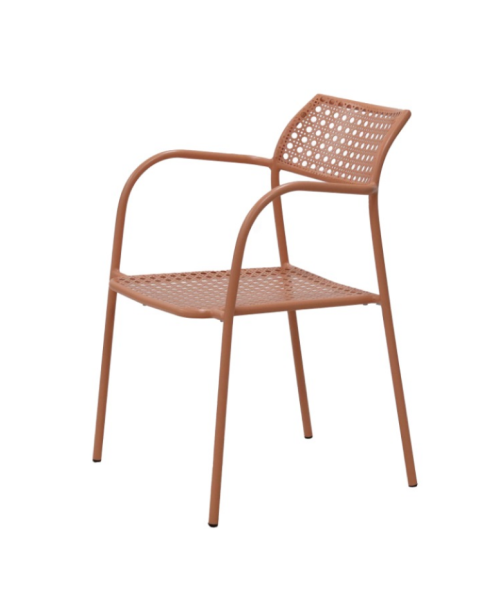 Стул стальной Посейдон цвет: темно-коралловый