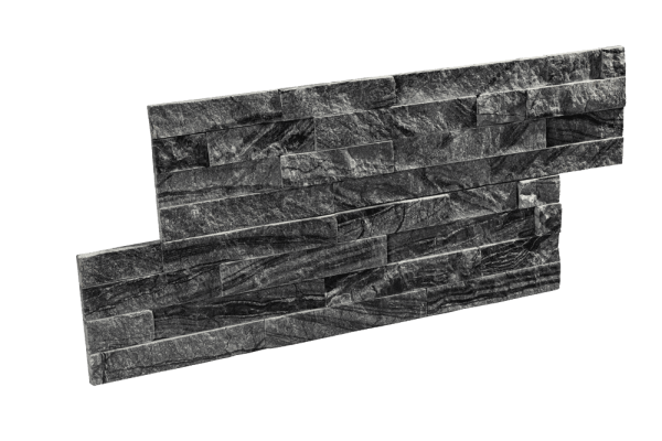 Мрамор, 3D панель из камня, 600х150 мм, Classic Woody Grey, 6 шт/уп