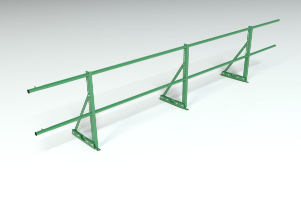 Ограждение кровельное для фальцевой кровли Roofsystems Econom фальц, H=600 мм RAL 6002, L=3000 мм
