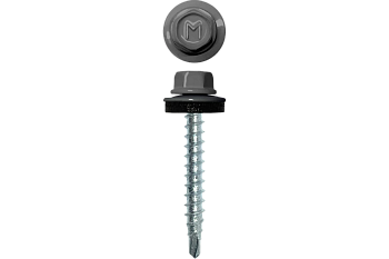 Саморез кровельный Daxmer 4.8х29 мм, сверло №1, RAL 7004, уп.250 шт.