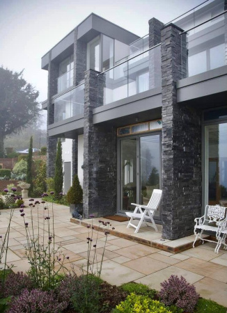 Сланец, 3D панель из камня, 350х180 мм, Modern Black Matt