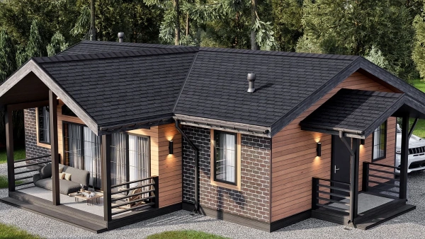 Битумная черепица Shinglas, Фристайл цвет: фьорд, 3 м² / уп.