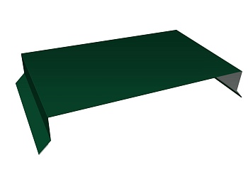 GL Парапетная крышка прямая 0.45 мм, Drap TX, RAL 9005, 250 мм, L=2000 мм