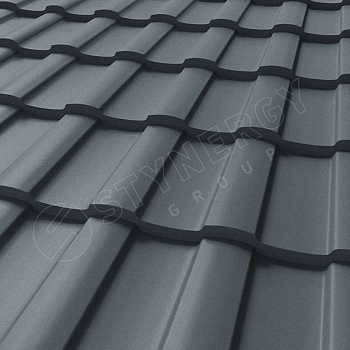 Металлочерепица Stynergy, Stella 0.5 мм, Corundum Matt, RAL 7011