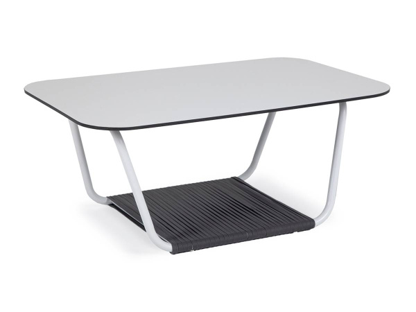 Стол журнальный из HPL, Глория, 90х60 см цвет: молочный