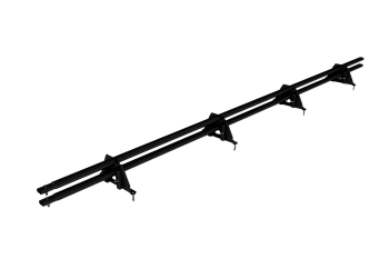 Снегозадержатель для фальцевой кровли Roofsystems Prestige Фальц-америка, 4 опоры, 2 трубы, овал 45х25, L=3000 мм, RAL 9005