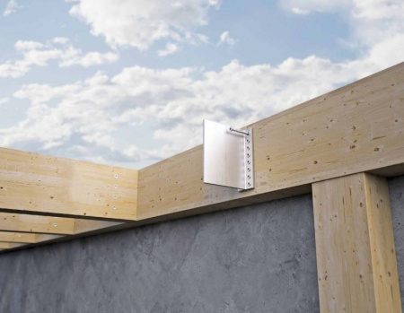 Потайная скоба HolzTechnic, Alumini, 155 мм