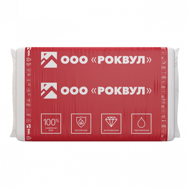 Rockwool Каркас Баттс, 100х600х1000 мм, 3.6 м², 0.36 м³ уп