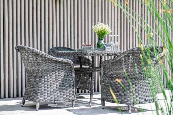 Стол плетеный из искусственного ротанга, Айриш цвет: графит