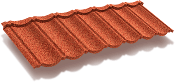 Композитная черепица Luxard, Classic, 1350х415 мм цвет: коралл