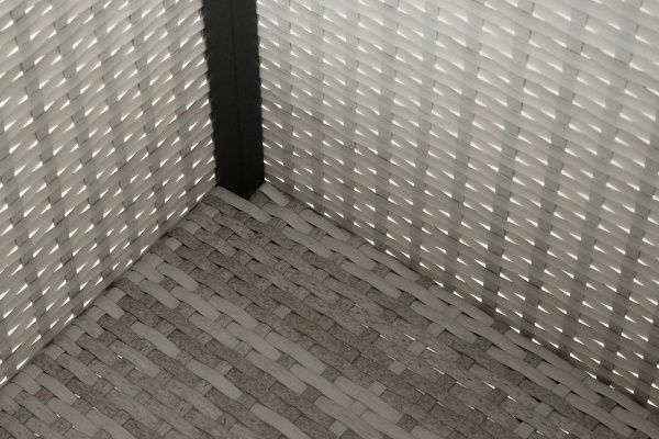 Кашпо для цветов Лунго, плетеное из искусственного ротанга, большое цвет: бежевый