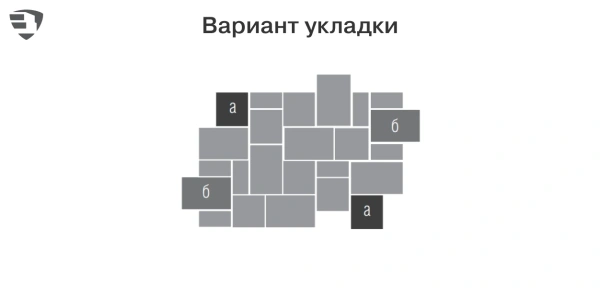 Тротуарная плитка Braer Мозайка 60 мм 200х100, 200х200, 300х200 мм, цвет: Color Mix Плато