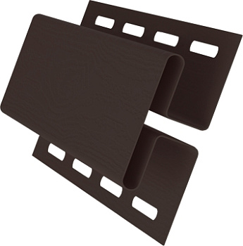 H-профиль пвх, Grand Line, L=3000 мм серия Classic Standart, цвет: коричневый