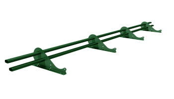 Снегозадержатель Grand Line Snow Kit универсальный, L=3000 мм, 4 опоры, 2 трубы, овал 42х21 мм RAL 6002