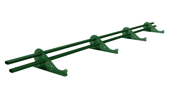 Снегозадержатель Grand Line Snow Kit универсальный, L=3000 мм, 4 опоры, 2 трубы, овал 42х21 мм RAL 6002