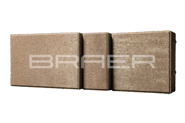 Тротуарная плитка Braer Старый город Ландхаус 80 мм 80х160, 160х160, 240х160 мм, прямоугольная, цвет: Color Mix Миндаль