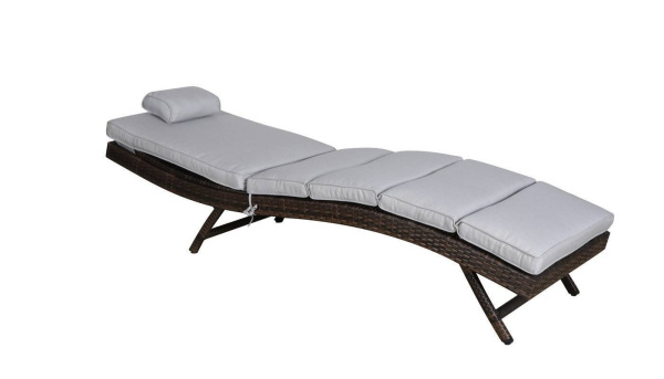 Шезлонг из искусственного ротанга, Лиссабон коричневый