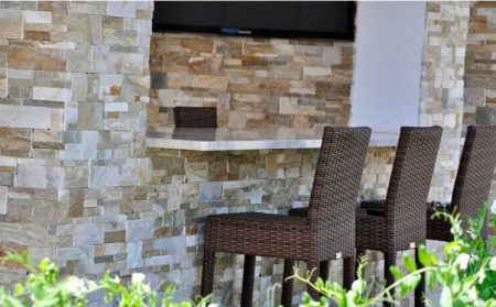 Сланец, 3D панель из камня, 350х180 мм, Modern Beige Slate
