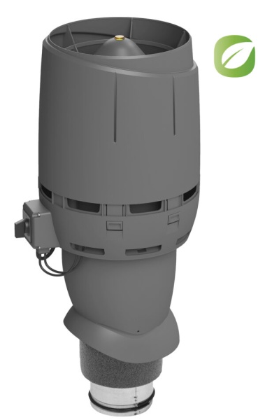 FLOW вентилятор Vilpe, ЕCo125 Р, 125/ ИЗ/ 500 мм антрацит