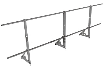 Ограждение кровельное, универсальное Promo Next, H=900 мм RAL 9006, L=3000 мм