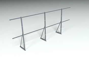 Ограждение кровельное для фальцевой кровли Roofsystems Econom фальц, H=1200 мм RAL 7004, L=3000 мм