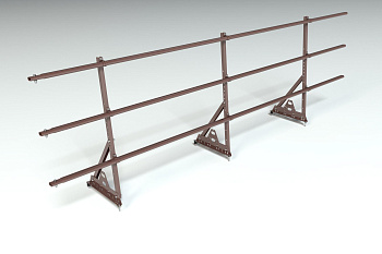 Ограждение кровельное, универсальное Roofsystems Prestige Next, H=900 мм RAL 8017, L=3000 мм