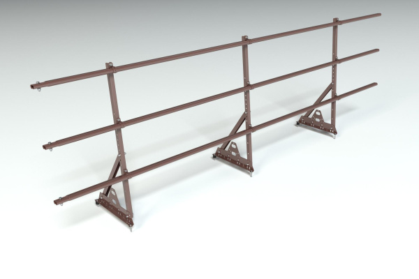 Ограждение кровельное, универсальное Roofsystems Prestige Next, H=900 мм RAL 8017, L=3000 мм