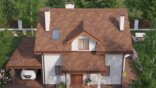 Битумная черепица Tegola Business Unica, Sardegna цвет: liberica 020, 2.9 м² / уп.