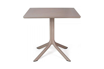 Стол Nardi Clip, квадратный из HPL, 80х80 см цвет: бежевый