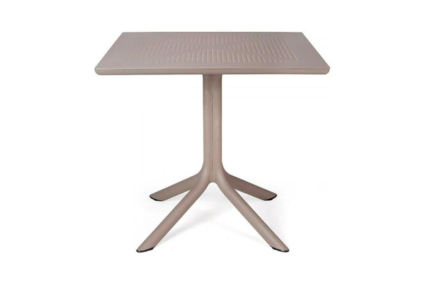 Стол Nardi Clip, квадратный из HPL, 80х80 см цвет: бежевый