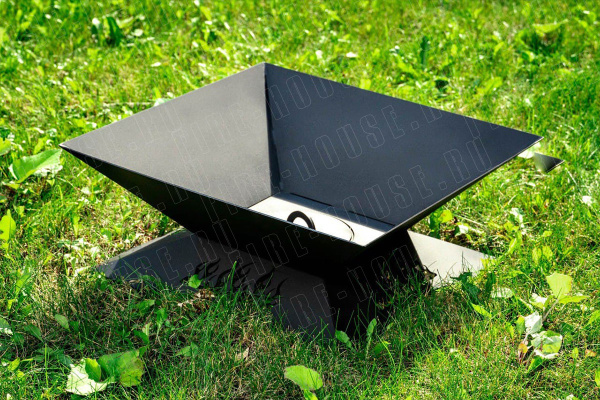 Костровая чаша Дачная 500х500 мм, H=200 мм, сталь 2 мм