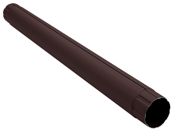 Труба водосточная соединительная Grand Line, Ø 90 мм, L=1000 мм, PU Matte, RAL 9005