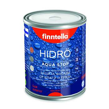 Краска Finntella, Hidro, фасадная гидрофобизирующая матовая уп. 0.9 л колеровка