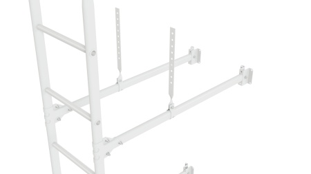 Фасадная лестница Borge, верхняя секция, L=2700 мм RAL 9003