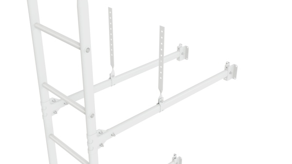 Фасадная лестница Borge, верхняя секция, L=2700 мм RAL 9003