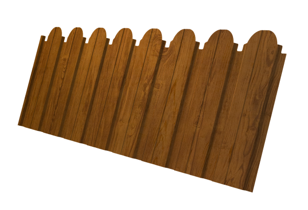 Профилированный лист GL C10 B, фигурный, 0.45 мм, Print Elite, Golden Wood TwinColor Профилированный лист GL C10 B, фигурный, 0.45 мм, Print Elite, Golden Wood TwinColor