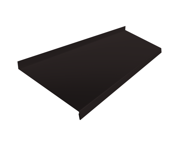 Отлив простой GL, 200 мм 0.45 мм, Drap ST, RAL 9005, L= 3000 мм