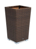 Кашпо для цветов Капучино, плетеное из искусственного ротанга цвет: коричневый