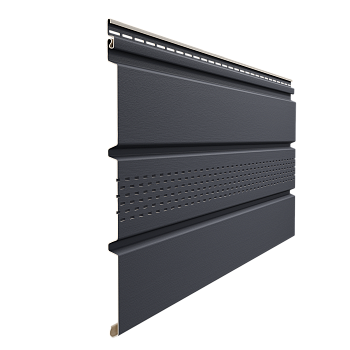 Софит пвх Docke, центральная перфорация, L=3000 мм серия Premium, цвет: графит