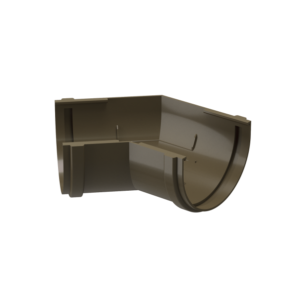 Угол желоба универсальный 135°, Docke Premium, Ø120 мм, цвет: каштан