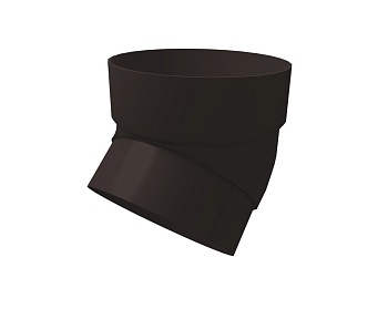 Колено трубы 45° пвх, Grand Line Ø 87 мм, цвет: коричневый